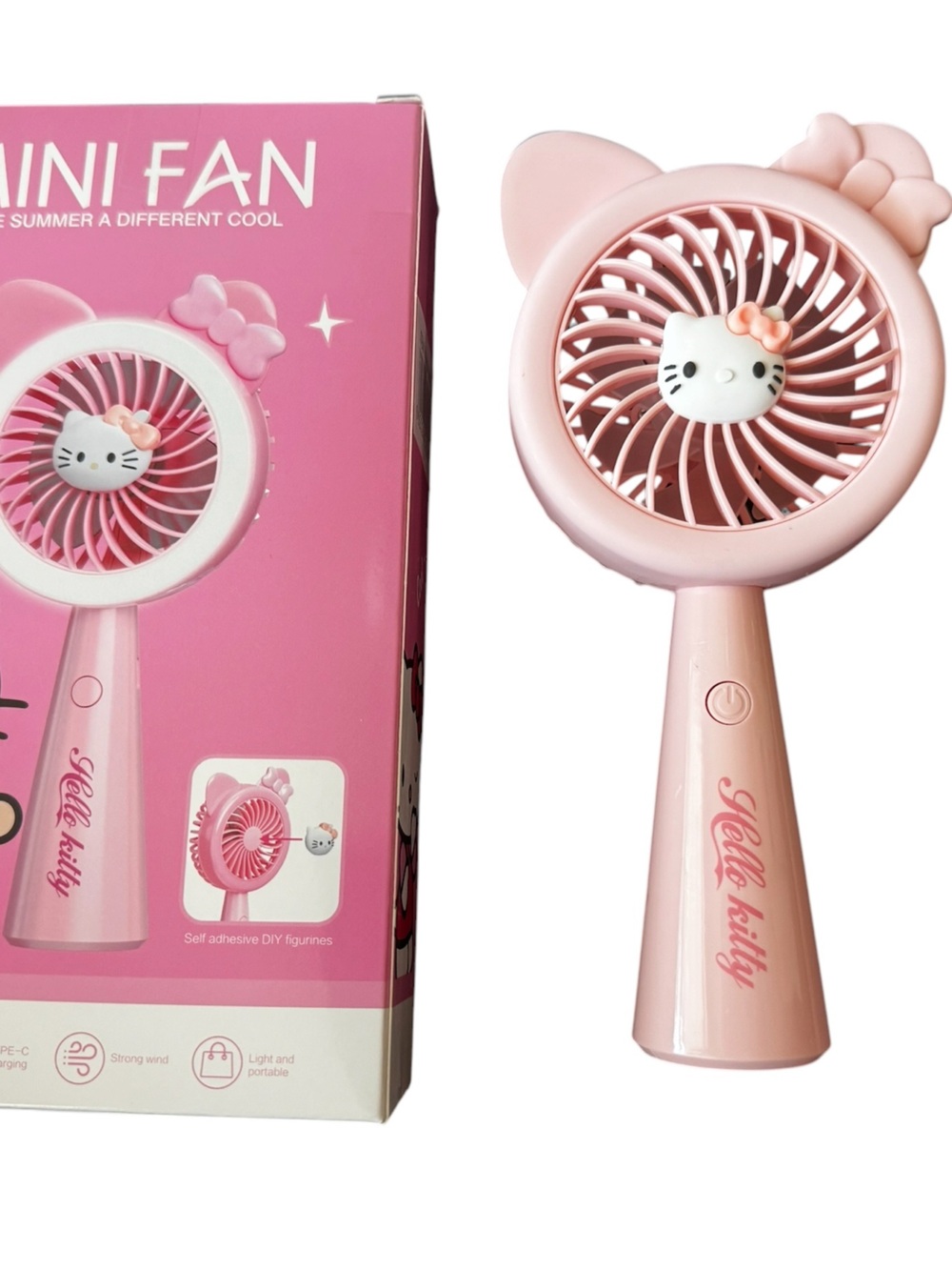 Hello Kitty Mini Handheld Fan - Pink NWT